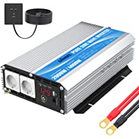 Inversor de Corriente de Onda Sinusoidal Pura 2000W Convertidor DC 12V a AC 220V 230V con Mando a Distancia &amp- Salidas de…